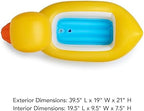Munchkin Duck Inflatable Baby Bathtub for Babies 6-24 Months, White Hot Heat Alert, Great for Home or Travel, Classic Yellow Ducky