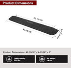 Ruedamann 1" Rise Rubber Threshold Ramp, 42.9" Wide Wheelchair Ramp, 2200 Lbs Capacity, Entry Ramp with Non-Slip Surface, for Wheelchairs, Scooter, Power Chairs, Driveways, Curb