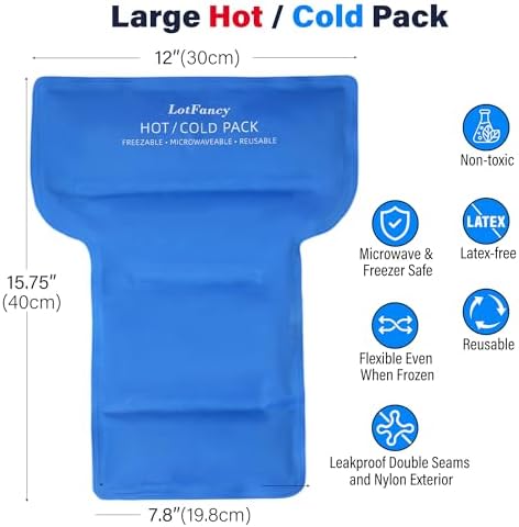 LotFancy Hip Brace with Hot Cold Pack, Hip Ice Pack Wrap for Women and Men, Groin Compression Wrap for Sciatica, Pulled Hamstring, Arthritis, Thigh Injuries, Bursitis Pain Relief