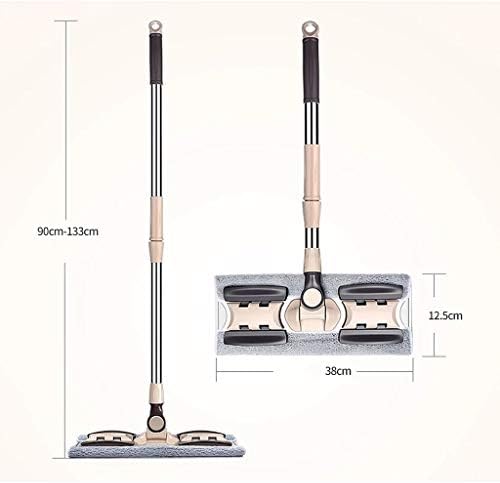 360 Degree Spin Mop with Microfiber Pads Flat Mop Floor Telescopic Handle Home Kitchen Floor Cleaner Wood Ceramic
