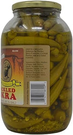 Cajun Chef Pickled Okra 64oz - One Half Gallon (Pack of 1) - Great in Bloody Mary's - Versatile Garnish for Sandwiches, Salads, Martini's, Cheese Boards, and More