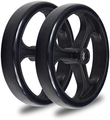 AlveyTech 8" Rear Caster Wheel for Drive Medical Duet Rollator/Transport Chair (795) & D-Lite Rollator (750N) - Replacement 3-Spoke Black 8 Inch Wheel for Rollators & Transport Chairs (9501A75008)