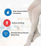 ITA-MED Anti-Embolism Compression Stockings for Men & Women - 18 mmHg, Thigh High, Made in USA