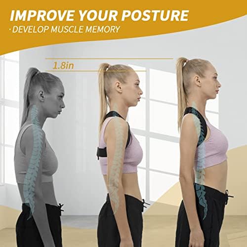 Posture Corrector for Women and Men, Adjustable Upper Back Brace, Breathable Back Shoulder Straightener Posture Support, Correcting Hunchback and Bad Posture. (1)
