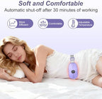 Portable Cordless Heating Pad, 5s Fast Heating, 3 Heat Levels and 3 Massage Modes, Menstrual Heating Pads for Women and Girls (Purple)