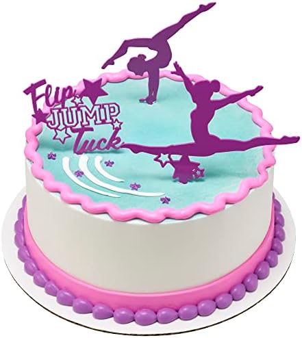 DecoPac 26253 CakeDecorating kit-Flip Jump Tuck Cake and Cupcake Toppers for Birthdays and Parties, 1 SET, Purple