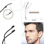 3 Pack Rimless Readers Blue Light Proof Reading Glasses Women Men Anti Glare Filter Lightweight Eyeglasses
