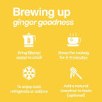 Tipson Organic Ginger Herbal Infusions - Ginger Chamomile & Lemon - 20 Premium Tea Bags (Pack of 1)