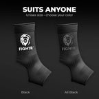 FIGHTR® Ankle Support | Unisex Adult Foot Bandage for Kickboxing, MMA, Muay Thai and Other Martial Arts.