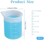 2Pcs Silicone Laundry Detergent Cup, Laundry Detergent Measuring Cup, Silicone Dispenser Cups Reusable for Liquid Flexible Washable Liquid Measuring Cups for Home, Dormitory, Hotel