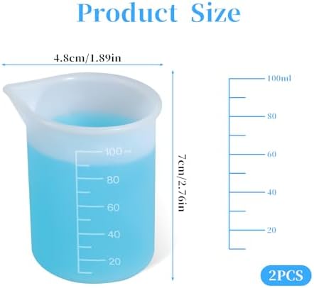 2Pcs Silicone Laundry Detergent Cup, Laundry Detergent Measuring Cup, Silicone Dispenser Cups Reusable for Liquid Flexible Washable Liquid Measuring Cups for Home, Dormitory, Hotel