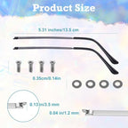 Sibba Glasses Replacement Temple 2 Pairs TR-90 Anti-Slip Eyeglass Arms Legs with Silicone Tips Screws Nose Pads & Screwdriver Complete Glasses Repair Kit for Universal Eyewear Frame Temple Accessory