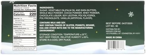 Mini Chocolatey Christmas Characters, Individually Foil Wrapped Pieces, Stocking Stuffer Candy, 1.38 Ounces