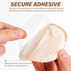 2 Pairs Forefoot Cushion Pads Ball of Foot Cushions Nonslip Design Easy to Use Gel Fabric Inserts for Sneakers and Sandals Comfort and Support