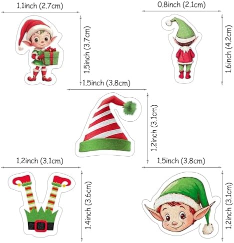 50 PCS Edible Christmas Elf Cupcake Toppers Edible Santa Hat Elf Legs Cupcake Picks Wafer Paper Merry Christmas Cake Decorations for Xmas Theme Baby Shower Kids Birthday Party Decorations Supplies