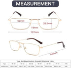DONGDI Reading Glasses Blue Light Blocking Metal Eyeglasses Lightweight Computer Readers Anti Eyestrain & UV Protection