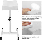 FLOLXNB Pedicure Foot Rest, Foot Massage Pedicure Stool, Tattoo Stand Adjustable Height Footstool Nail Equipment for Home Beauty Salon Spa (White)