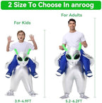 anroog Inflatable Alien Costume for Adult Blow Up Halloween Ride on Alien Costumes Suit for Men Women Funny Cosplay Party