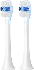 Replacement Brush Heads Compatible for SOOCAS X1/X3/X3U/X5 Sonic Electric Toothbrush, Soft Bristles(2pcs White)