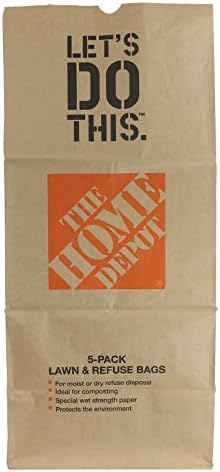 Home Depot Heavy Duty Brown Paper 30 Gallon Lawn and Refuse Bags for Home and Garden (70 Lawn Bags)
