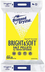 Diamond Crystal 50 lb. Water Softener Salt, Bright & Soft Series, Pellets, 99.8% Purity (Оne Расk)