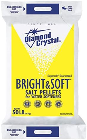 Diamond Crystal 50 lb. Water Softener Salt, Bright & Soft Series, Pellets, 99.8% Purity (Оne Расk)