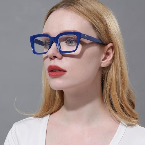 DXYXYO Reading Glasses 1.25 Women Blue Light Blocking Men Oversized Rectangle Computer Readers 3 Pack Retro Fashion Oprah Style Square