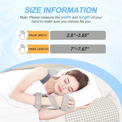 Resting Hand Splints for Straightening Fingers,Carpal Tunnel Wrist Brace Night Immobilizer With Finger Separators for Stroke Rehabilitation,Muscle Atrophy, Dupuytren's Contractures