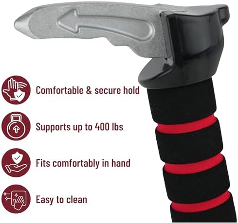 Bates- Car Door Handle for Elderly, 2 Pack, Car Assist Handle for Elderly, Red