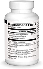 Source Naturals Blue Green Algae from Klamath Lake - Algae Superfood Supplement, 500 mg - 200 Tablets