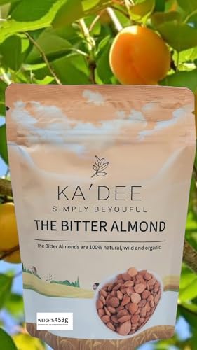 Ka'Dee Simply Beyouful Organic Bitter Apricot Kernels 1 lb (16 oz), The Bitter Apricot Kernels, The Bitter Almond Organic and Raw USDA Organic Certified Seeds, NON-GMO, Gluten Free, Resealable Bag