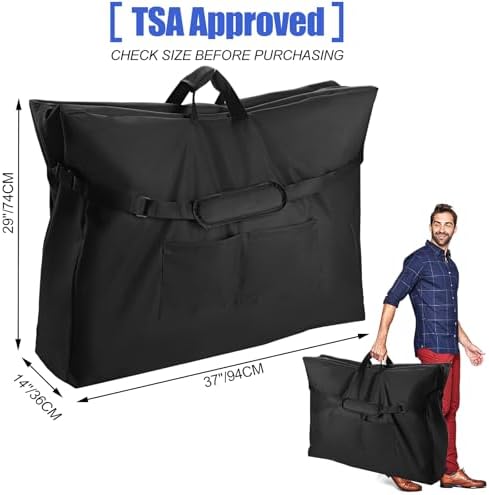 Upgraded Rollator Travel Bag, 840D Extra-Large Wheelchair Travel Bag, Carry Bags with Padded Straps for Folding Rollator Walkers, Transport Chairs, Car and Airplane TSA Traveling (37”L X 29”H X 14”W)