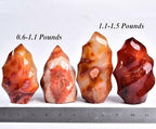 Red Agate Flame Shaped Stone Towers Obelisk Natural Healing Crystal Quartz Reiki Energy Decoration Home Office 1.0-1.5LBS