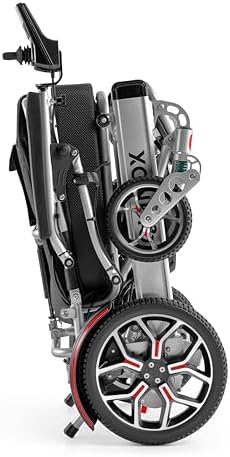 Muvon Mobility Equinox Power Wheelchair - Lightweight & Foldable Heavy-Duty 350W Dual Motor, Remote Control, Reclinable Backrest, 25 Mile Range Dual Batteries Electric Wheelchair