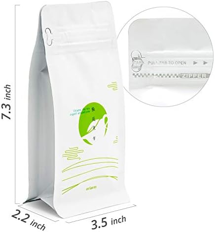 Oriarm Jasmine Pearls Tea Loose Leaf - Chinese Jasmine Green Tea Dragon Pearls - 2nd Grade - 100g (3.53-ounce) Ziplock Resealable Bag