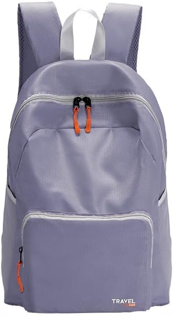 Folding Bag Backpack 20L Portable Backpack for Travel Large Capacity Lightweight Storage Bag for Men Women Outdoor Travel (Purple)