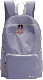 Folding Bag Backpack 20L Portable Backpack for Travel Large Capacity Lightweight Storage Bag for Men Women Outdoor Travel (Purple)