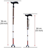 Adjustable Folding Walking Cane for The Blind, 84cm - 96cm Walking Stick,Folds Down 4 Sections 4ZG-02BRM