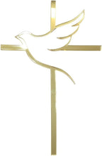 10pcs of Acrylic Religious Cake Topper - Dove and Cross,Holy Spirit Topper, Confirmation Topper (Gold Mirror)
