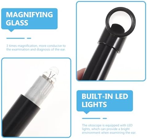 Healifty Portable Mini Diagnostic Kit with Magnifying Lens and Penlight for Ear Examination Medical Screening Tool for Nurses Students and Doctors
