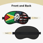 Lion America Flag Guyanese Flag Sleep Mask for Men Women Soft Skin-Friendly Eye Cover Airplane Travel Essentials Night Sleeping