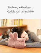 Cute Hot Water Bottle with Soft Cover，Portable Rechargeable Electric Hot Water Bag for Menstrual Cramps，Hot Compress Heating Pad,Plush Bunny Hand Warmer（Spring Impressive Gift）