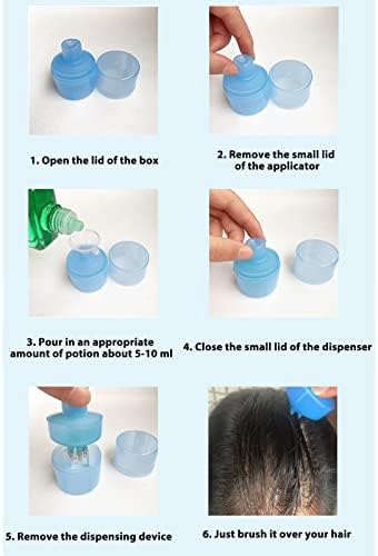 LIZEALUCKY Hair Oil Massager Applicator, Scalp medication tools, Shampoo Brush Hair Coloring Dye and Scalp Treatment Tools for Scalp Care Smooth Liquid Discharging (Transparent White)