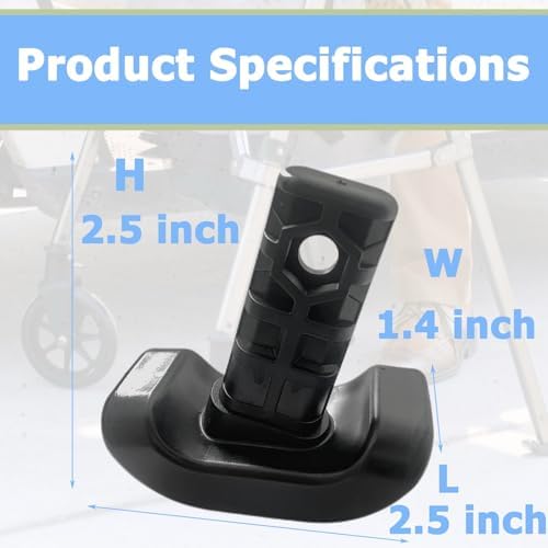 4 PCS Walker Ski Glides 4302 for EZ Fold-N-Go Walker and Able Life Space Saver Walker, Durable Mobility Aid Glide for Stability, Black