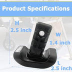 4 PCS Walker Ski Glides 4302 for EZ Fold-N-Go Walker and Able Life Space Saver Walker, Durable Mobility Aid Glide for Stability, Black