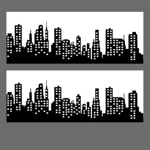 City SuperHero City Skyline Skyscappers Edible Cake Decoration Topper (White)
