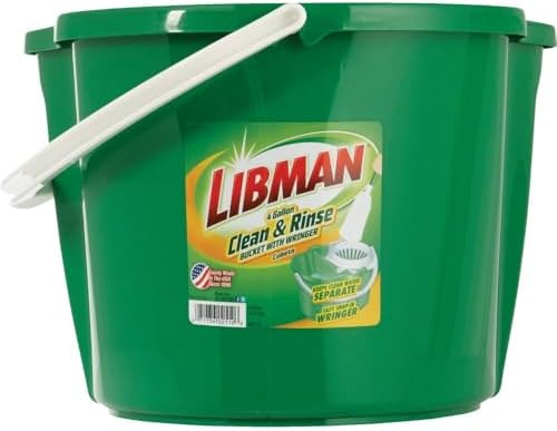 Libman 2112 Clean and Rinse Bucket with wringer, 4 Gallon