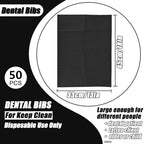 Yuelong Disposable Dental Bibs 50pcs Tattoo Bibs Colorful Tattoos Table Covers 3 Ply Waterproof Napkin Patient Bib 13" x 18" for Dentist Nail Tattooing Piercing Tray Covers Supplies