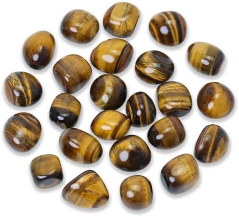 Tumbled Polished Natural Tiger's Eye Stones for Tumbling, Cabbing, Fountain Rocks, Decoration, Polishing, Wire Wrapping, Wicca & Reiki Healing Crystals(10 Pcs)