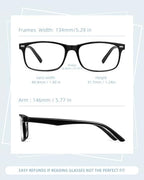 JOLISU 5 Pack Reading Glasses For Women,Spring Hinges, Sturdy and Durable